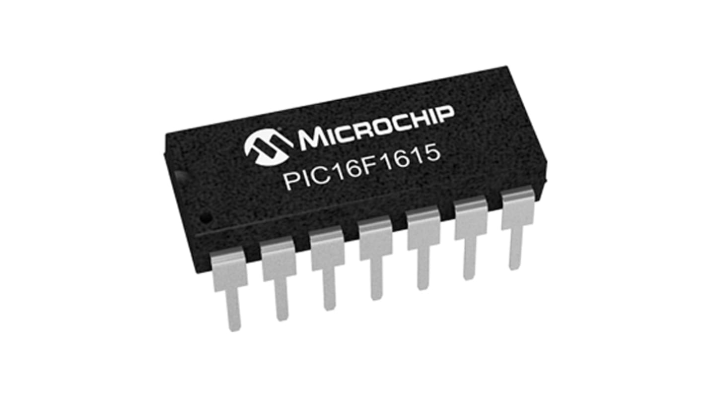 Microcontrollore Microchip, PIC, PDIP, PIC16F, 14 Pin, Su foro, 8bit, 32MHz