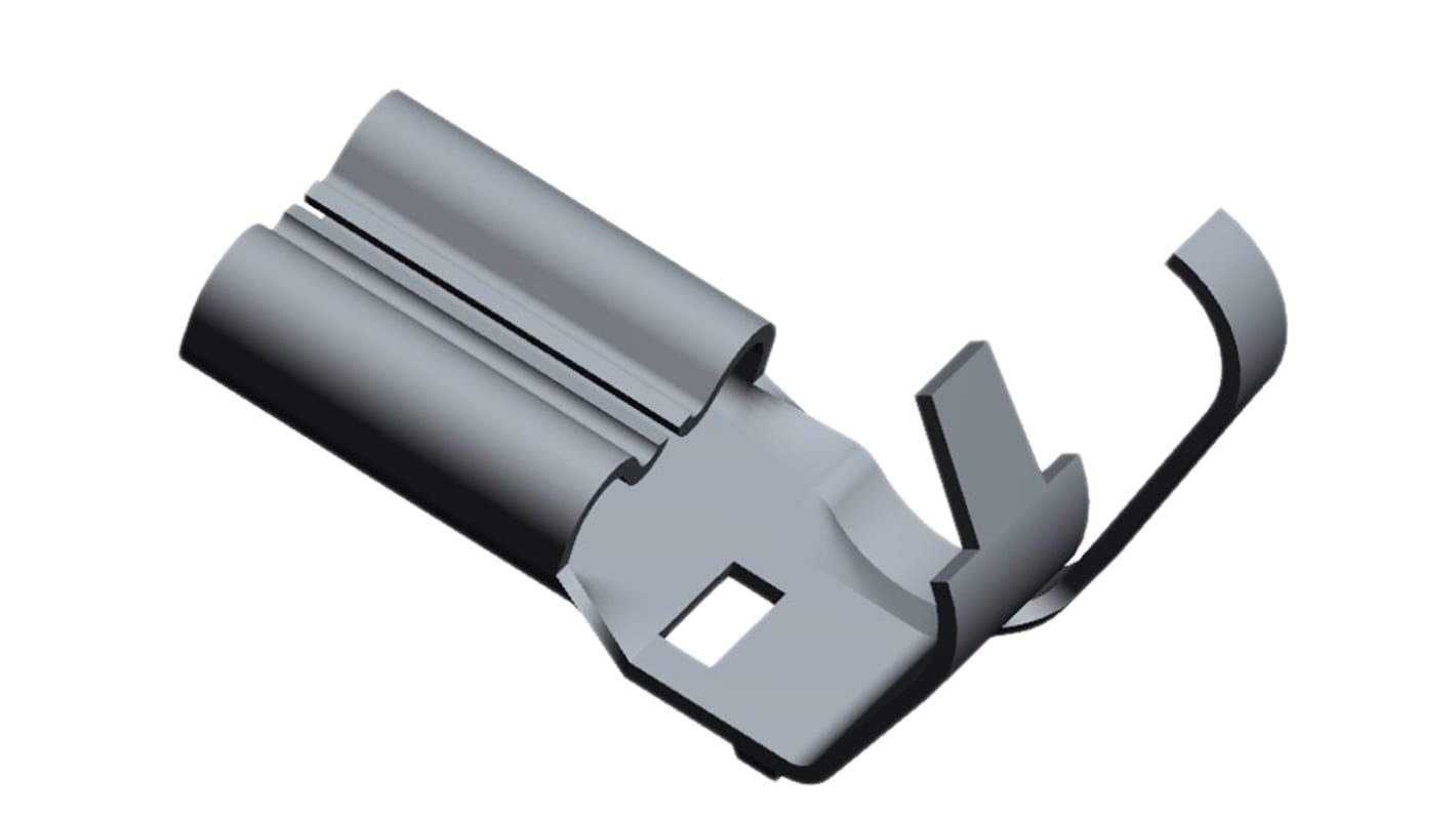 Capocorda Faston a crimpare TE Connectivity, 4.75 x 0.81mm, 0.5mm² - 1.3mm², Grigio, placcatura Nichel Non protetto