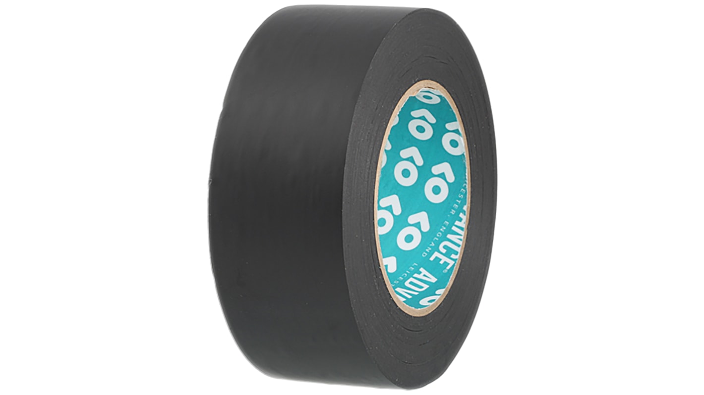 Elektrikářská páska, Černá PVC 50mm x , délka: 33m tloušťka 0.25mm AT10 Advance Tapes