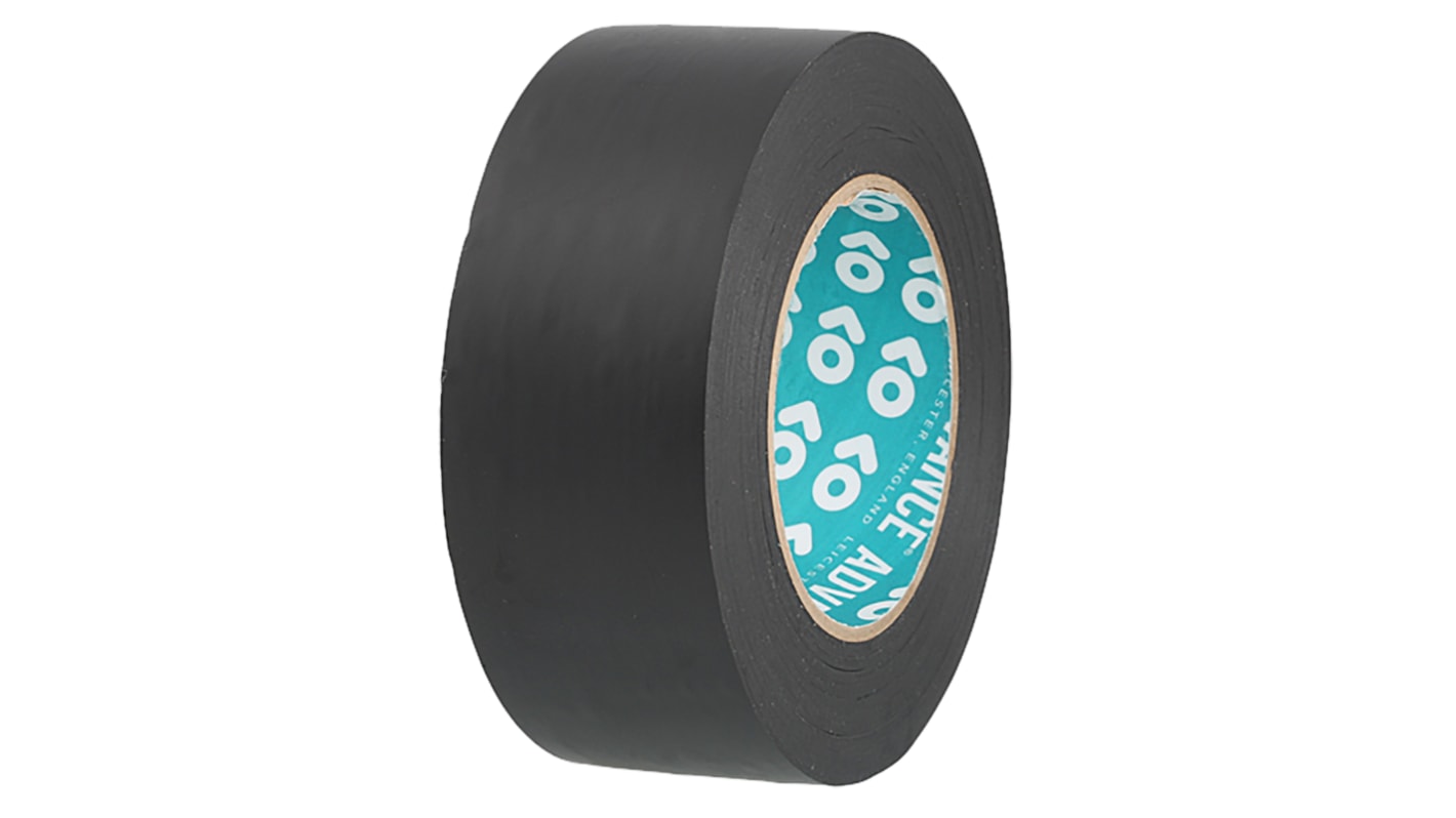 Cinta aislante de PVC Advance Tapes AT10 de color Negro, 25mm x 33m, grosor 0.25mm