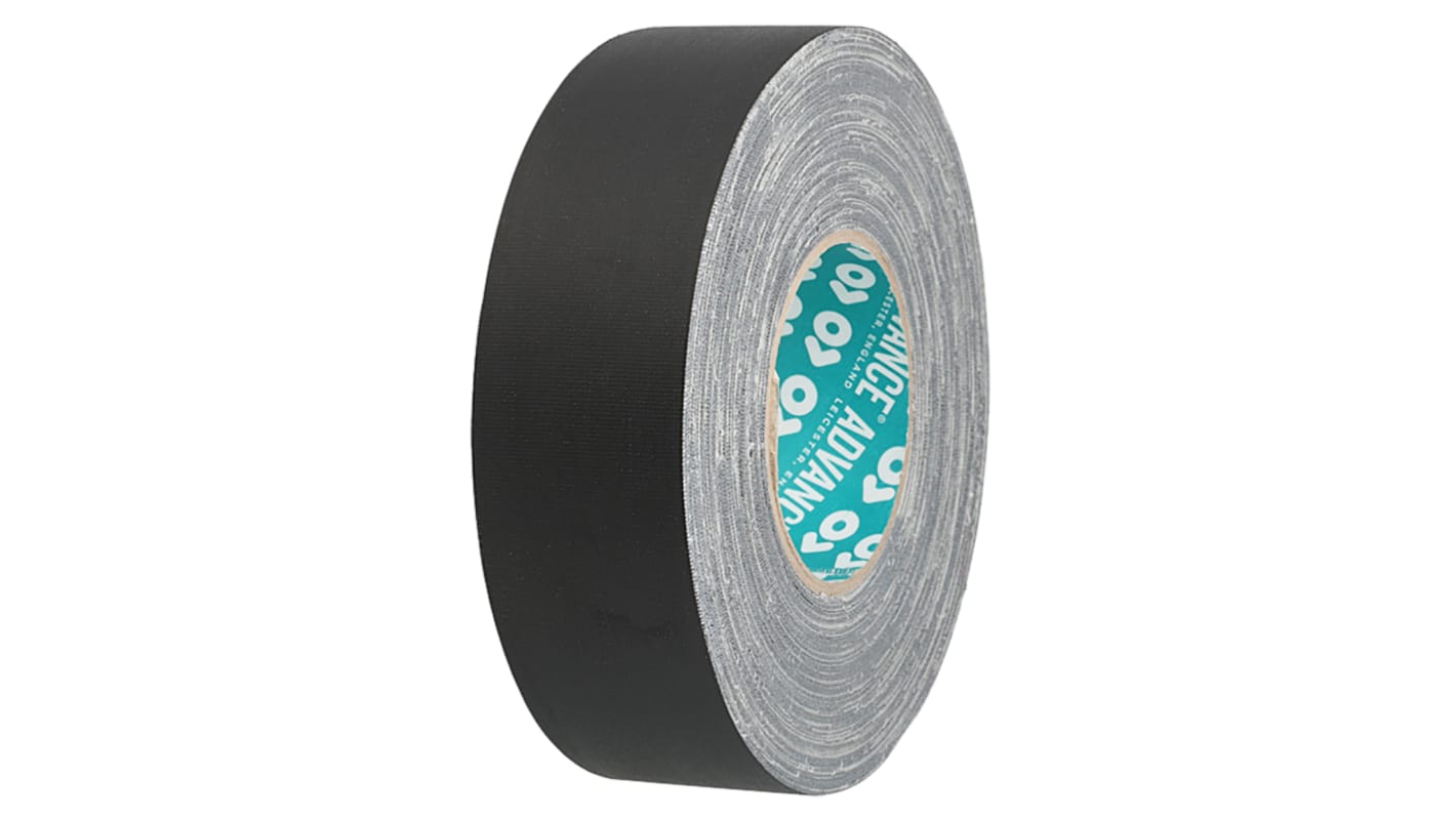 Advance Tapes AT160 Cloth Tape, 50m x 19mm, Black, Matt Finish RS