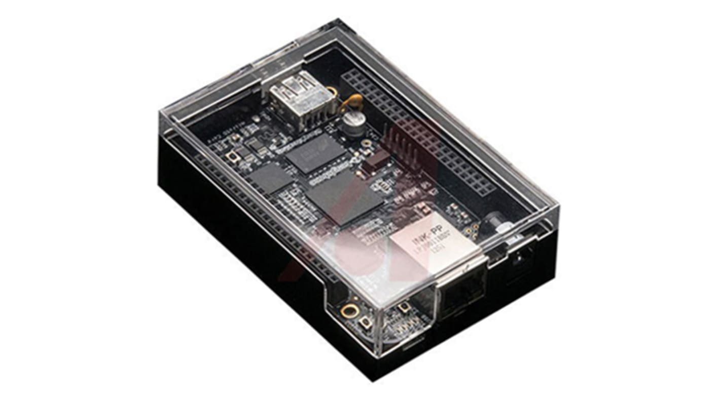 Caja para placa de desarrollo de ABS, 27.5 x 62 x 92mm, Negro, para BeagleBone Black