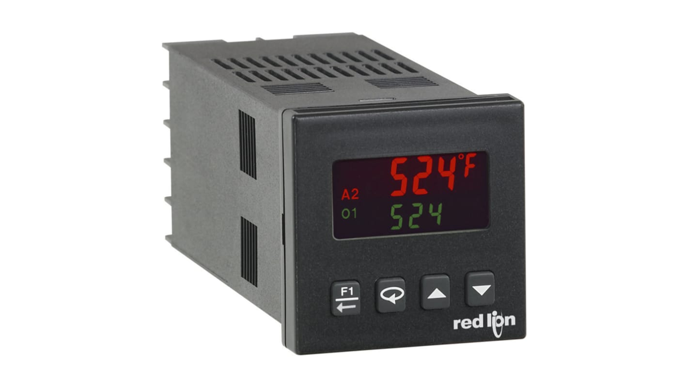 Red Lion P16 Panel Mount PID Temperature Controller, 49.5 x 49.5mm 1 Input, 2 Output Analogue, 85 → 250 V ac