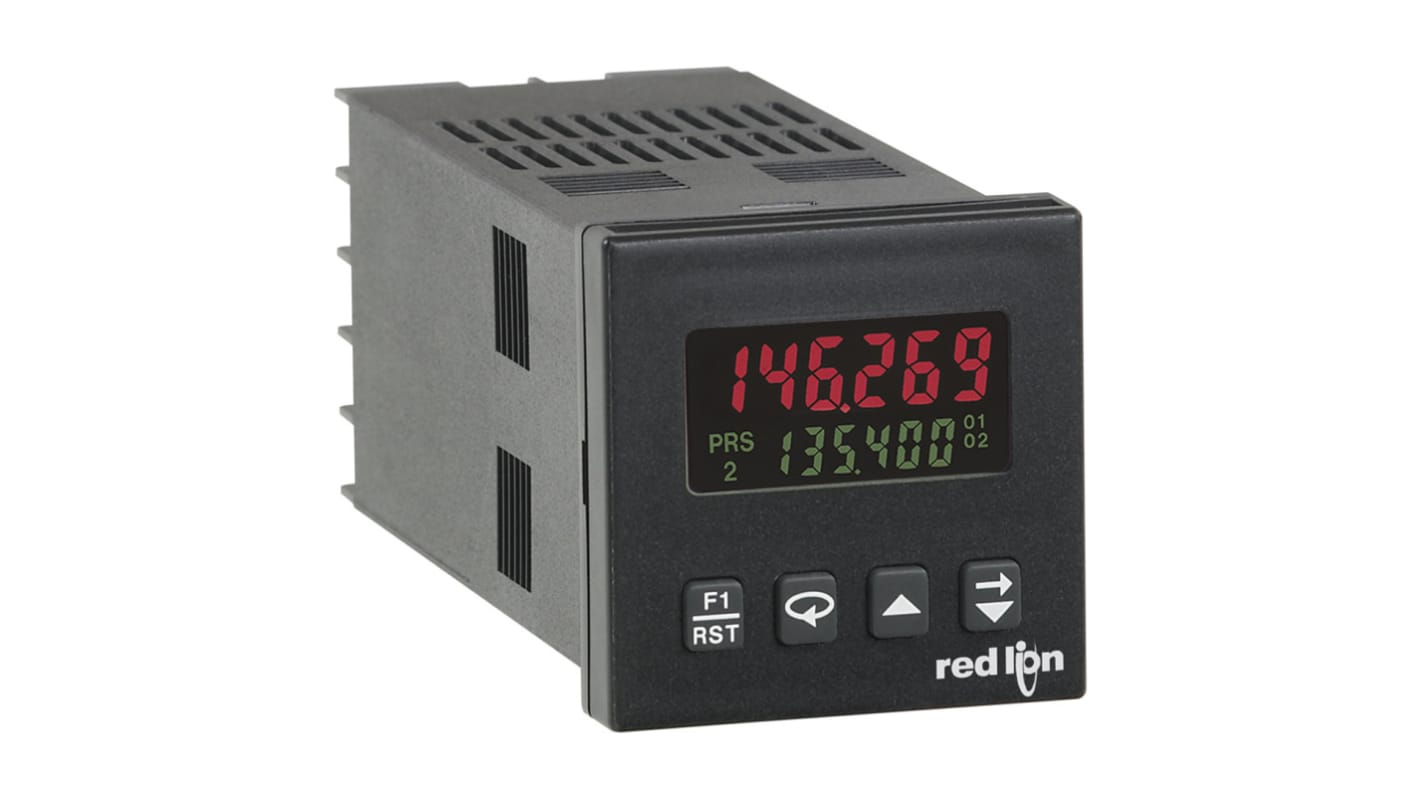 Red Lion számláló, LCD kijelzős, 85 → 250 V AC, 6 számjegyű