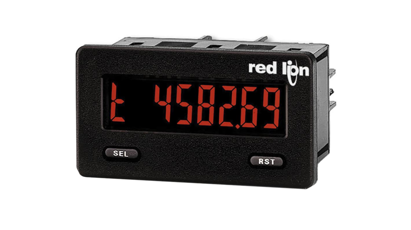 Compteur Red Lion CUB5T Heures 9→28 V c.c. LCD 7 digits