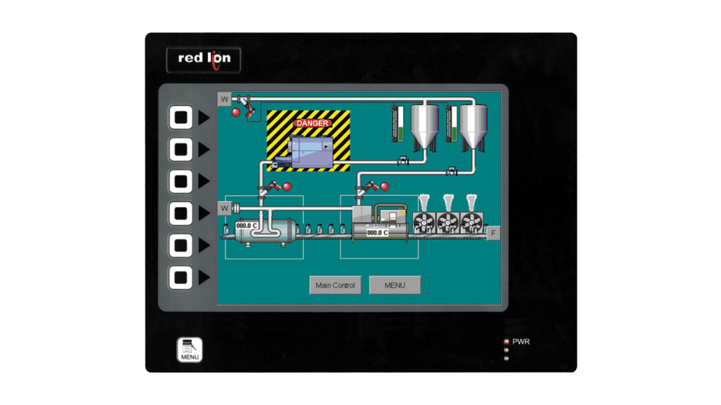 Ekran dotykowy HMI 7,5 cala Red Lion G3 rozdzielczość: 640 x 480pikseli TFT IP66 2 x host USB, COM (RS232), COM