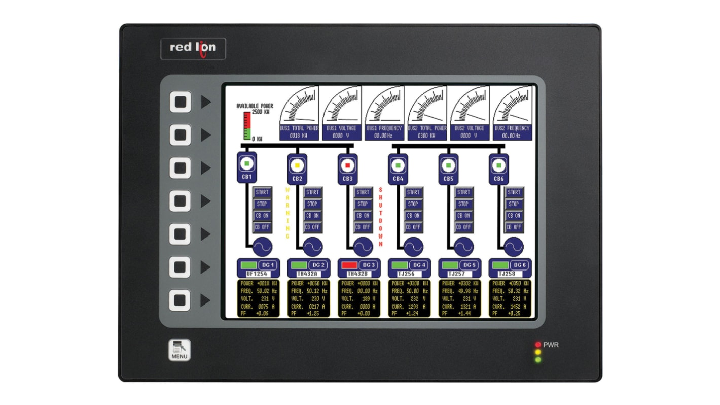 Red Lion 104 tommer TFT Touchscreen HMI, G3 Farve, 640 x 480pixels, 325,8 x 241,3 x 62 mm