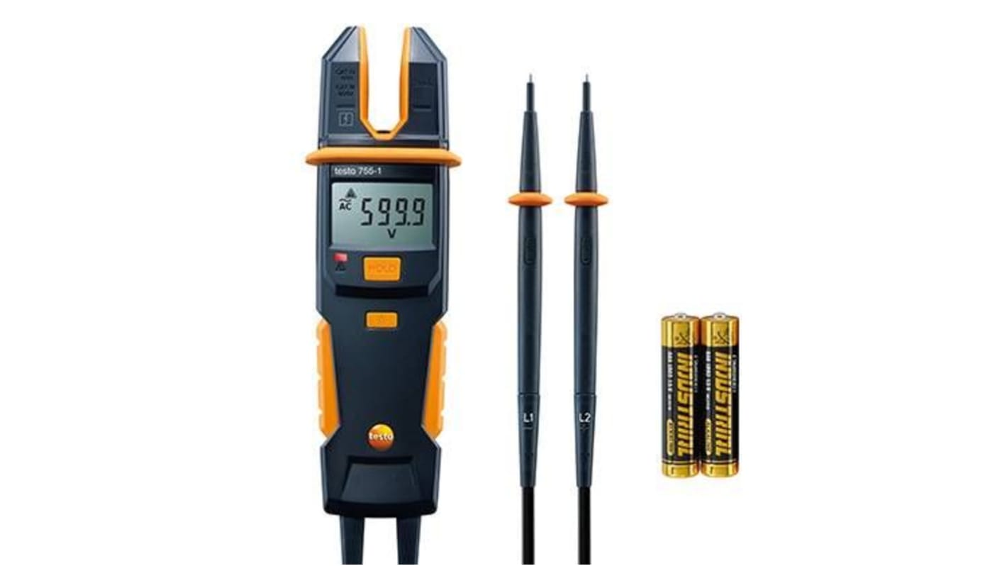 Tester di tensione Testo, display LCD, 600V ca/cc, IP64