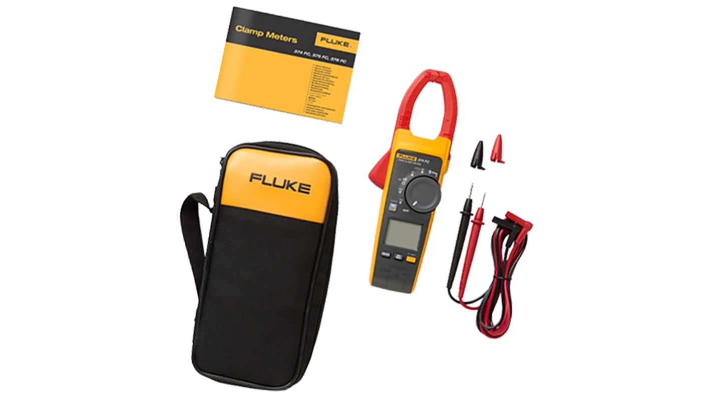 FLUKE374 FC Fluke 374 FC Clamp Meter Bluetooth, 600A dc, Max Current