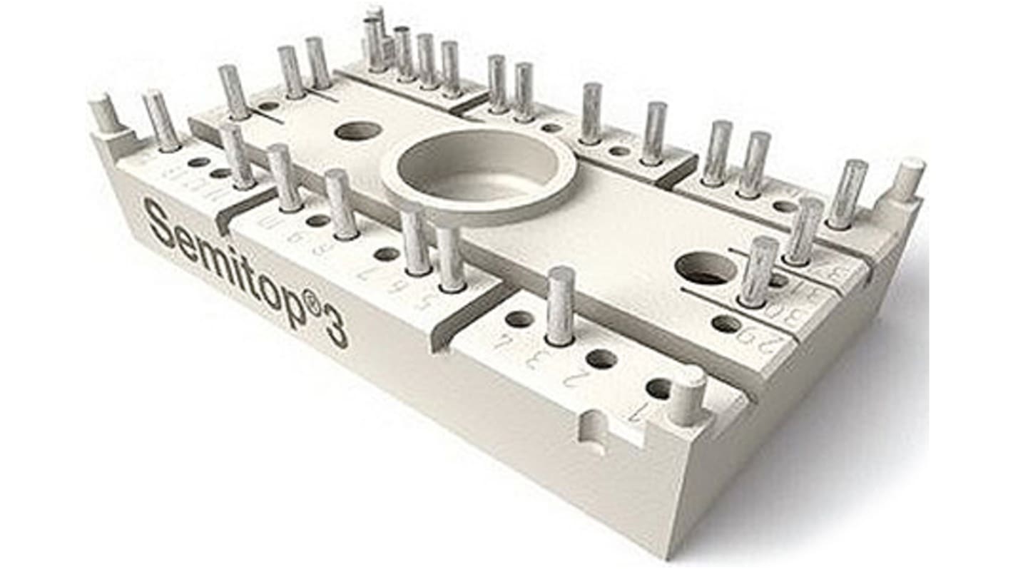 Semikron, SK 70 DT 08, Thyristor Module, SCR, 68A 800V, 28-Pin SEMITOP3