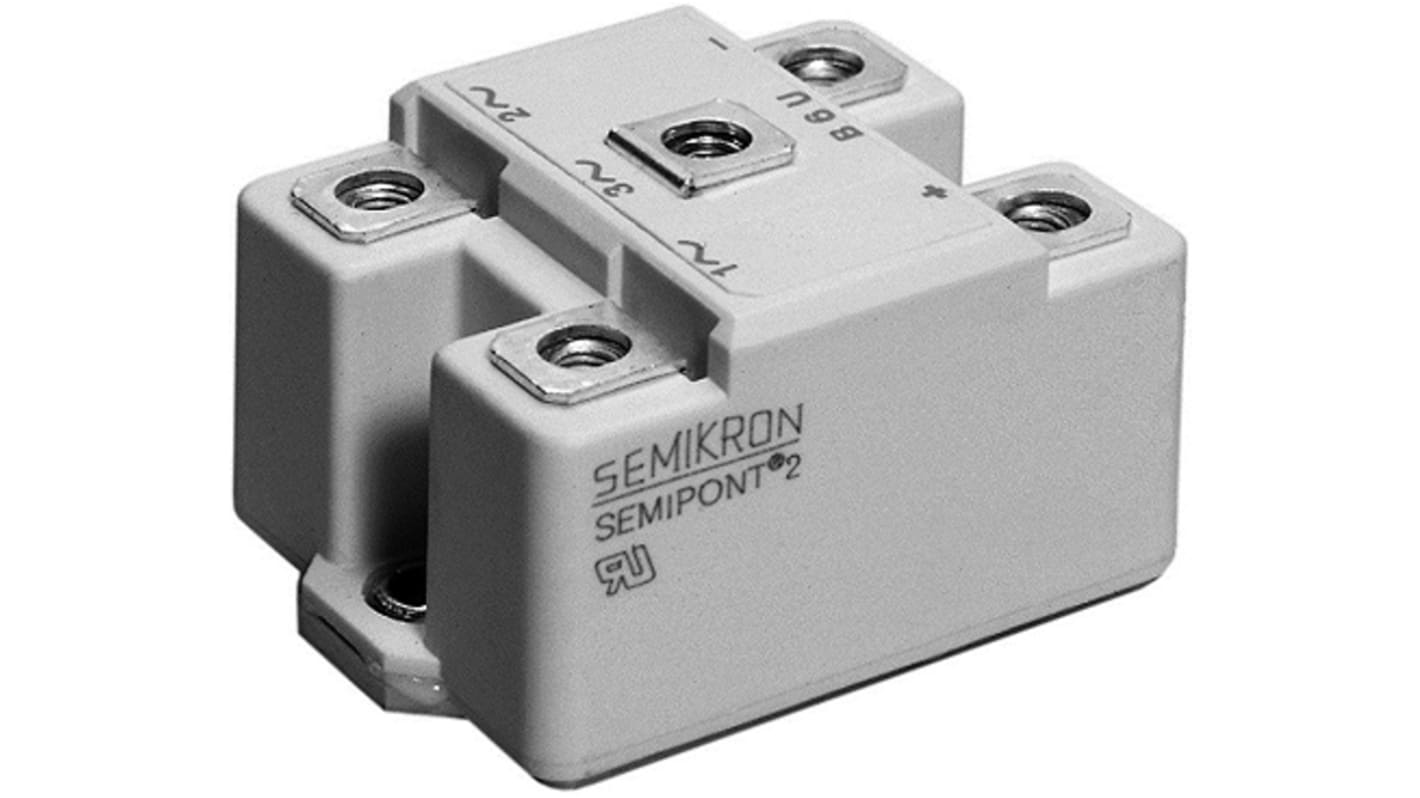 Semikron Bridge Rectifier Module, 150A, 1200V, 3-phase, 5-Pin