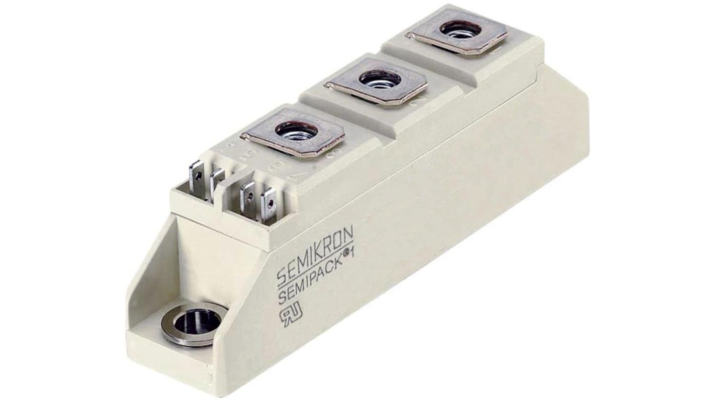 Modulo tiristore doppio Semikron, SEMIPACK1, 7 Pin, 106A, 1800V, Montaggio a pannello