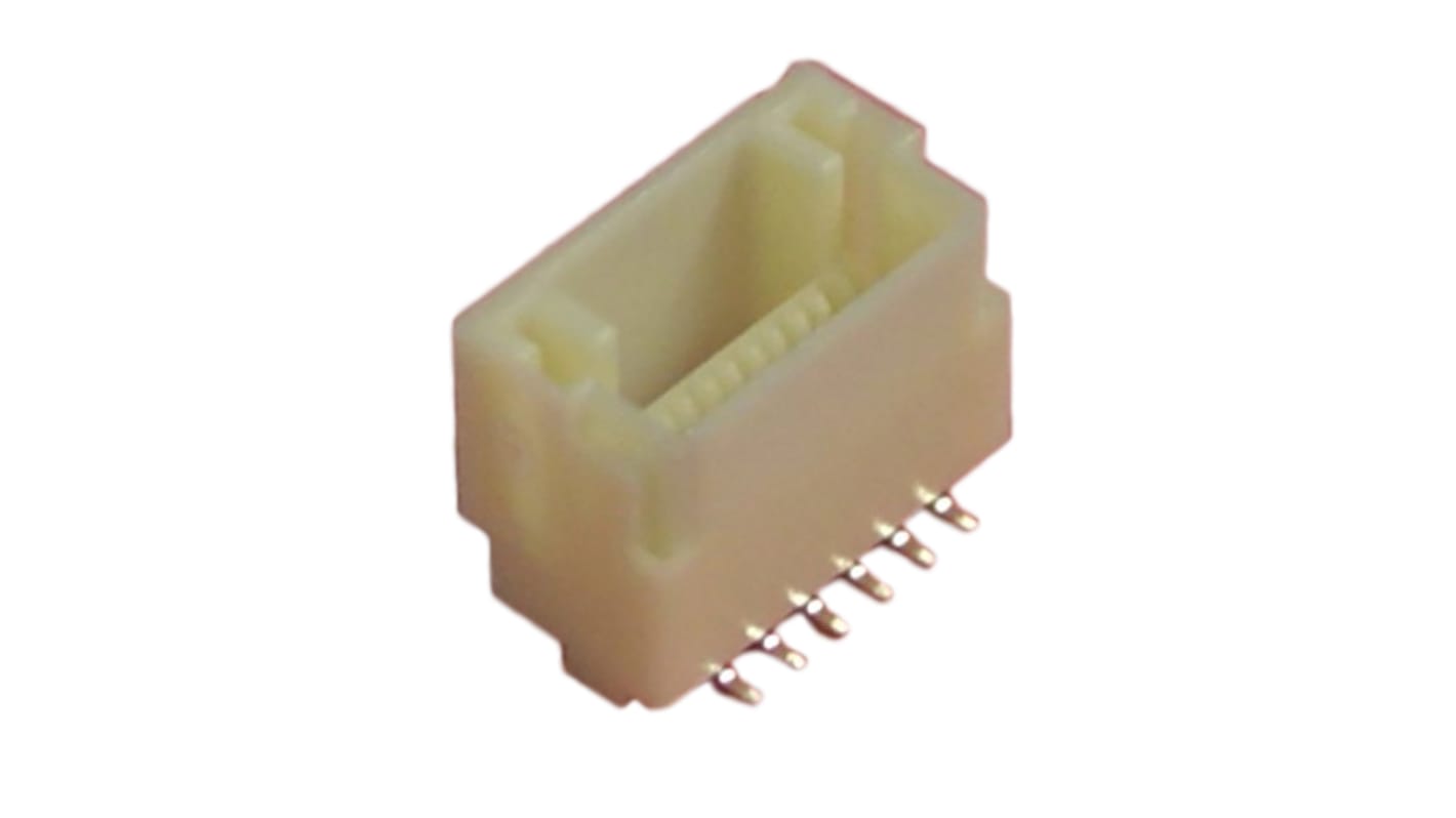 JST NSH Series Straight Surface Mount PCB Header, 6 Contact(s), 1.0mm Pitch, 1 Row(s), Shrouded