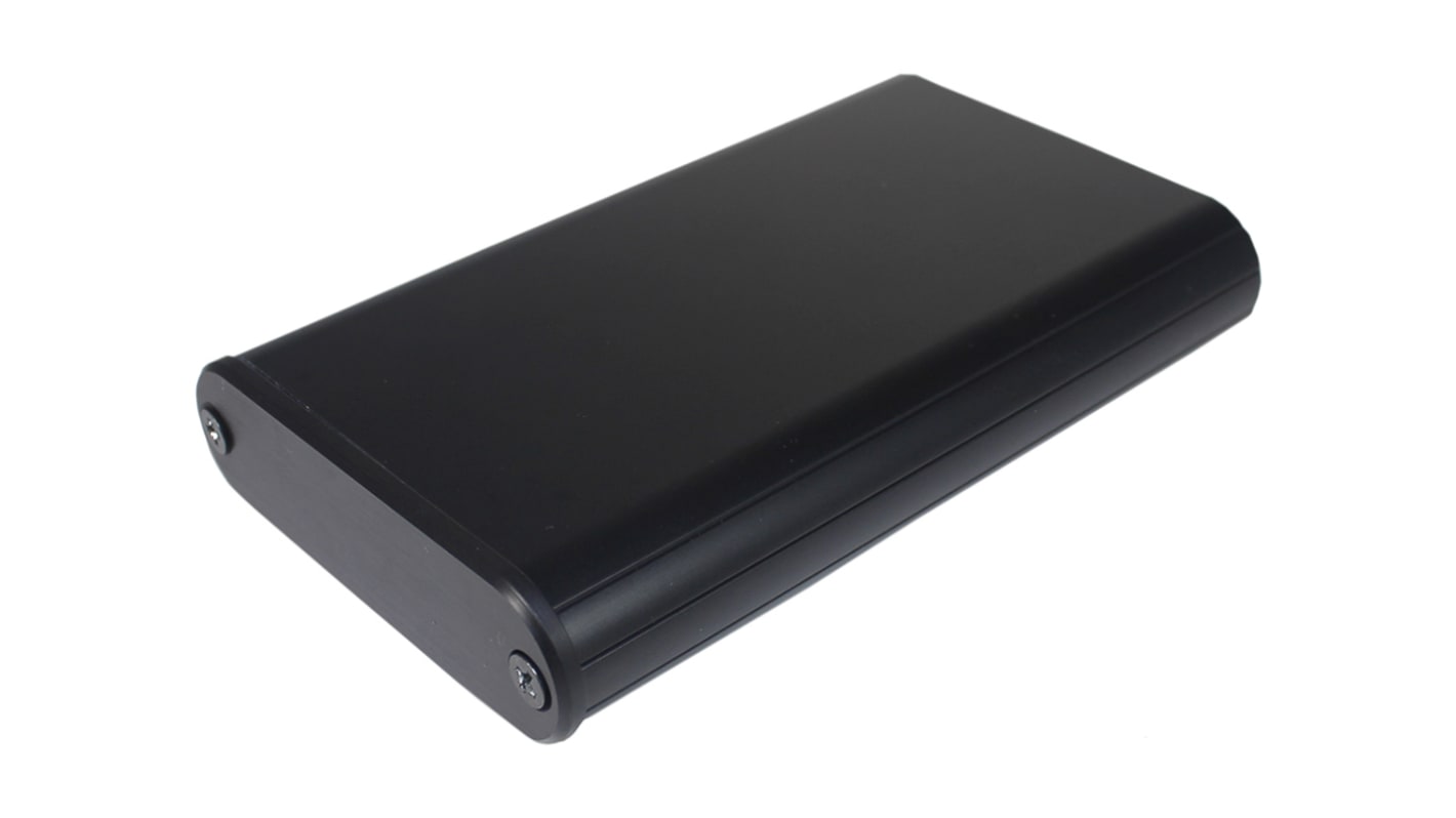 Caja portátil Takachi Electric Industrial de Aluminio Negro, 114 x 70 x 20mm