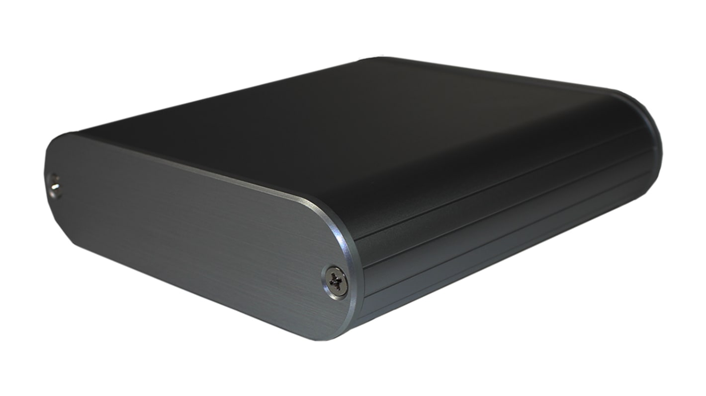 Takachi Electric Industrial MXA Series Black Aluminium Handheld Enclosure, , 112 x 110 x 30mm