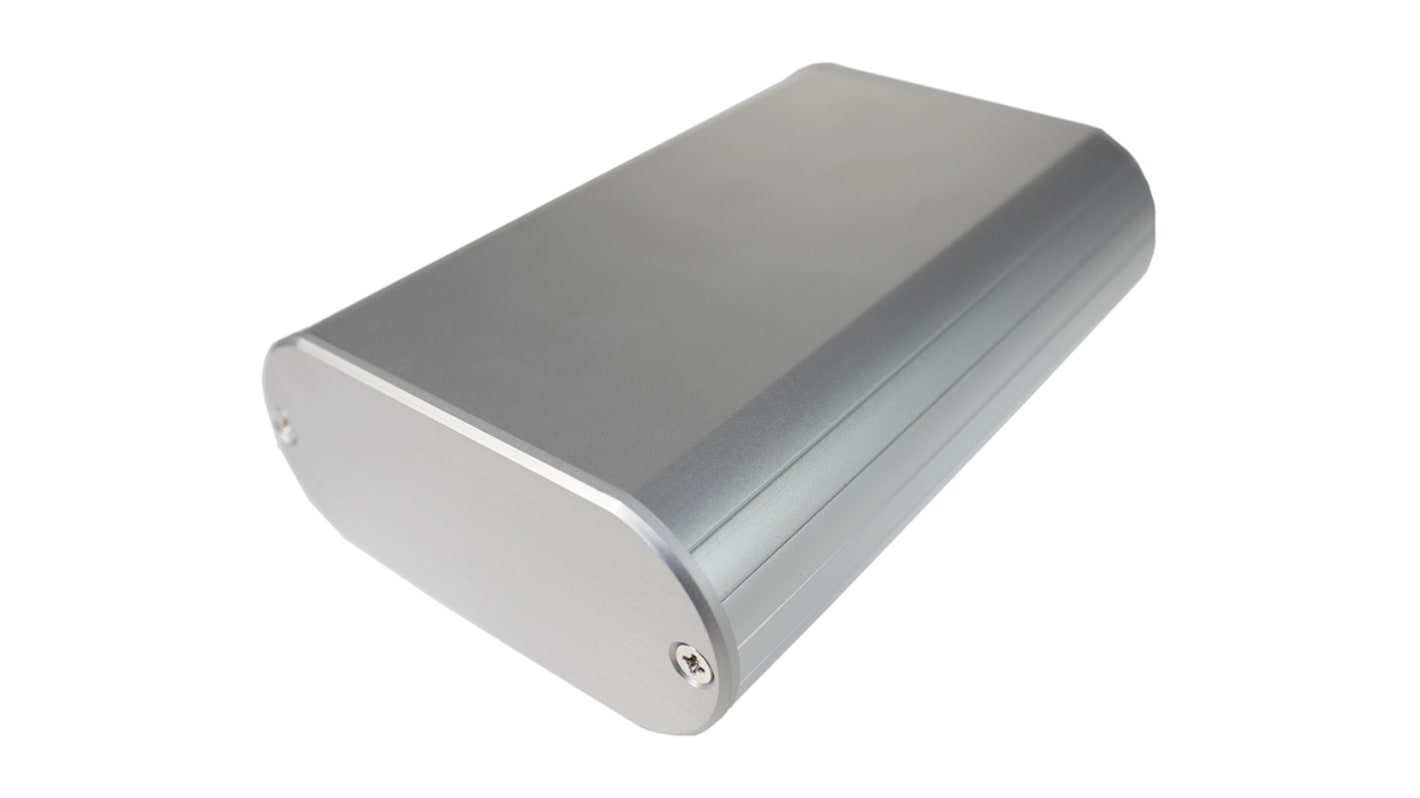 Caja portátil Takachi Electric Industrial de Aluminio Plateado, 140 x 95 x 40mm, ,