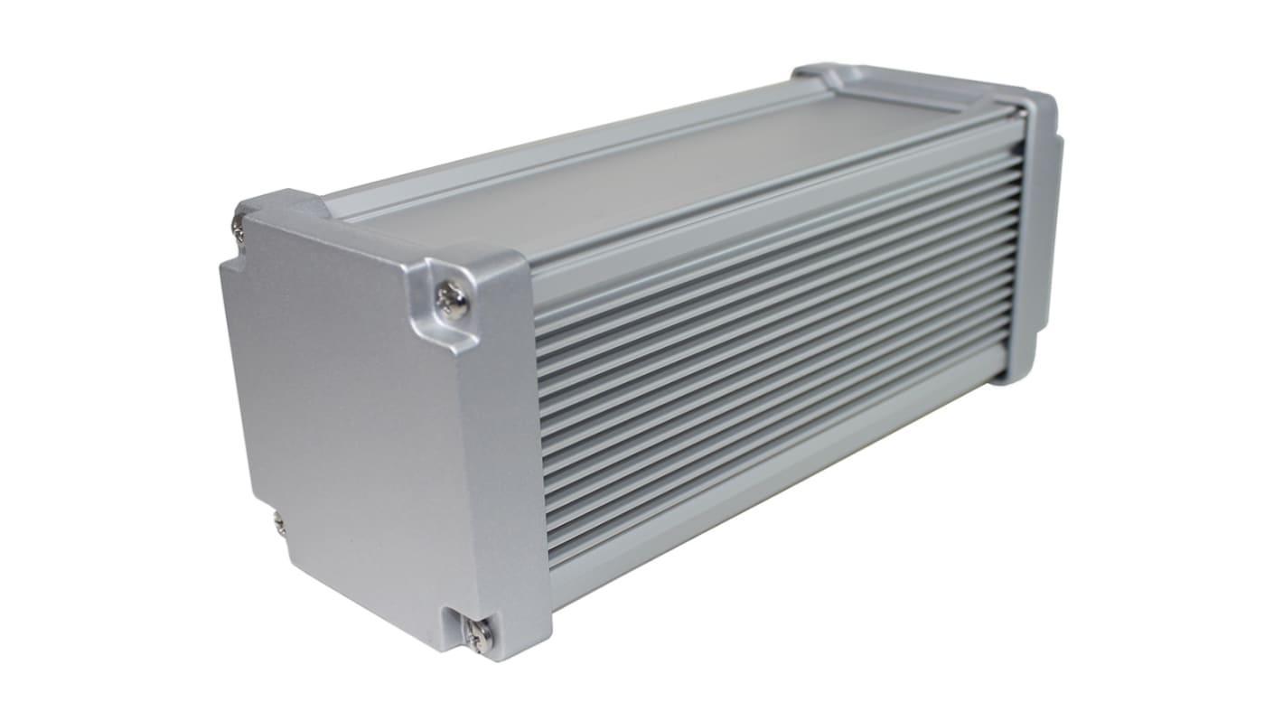 Caja para disipador de calor Takachi Electric Industrial de Aluminio Plateado, 220 x 86.3 x 86.3mm, IP67