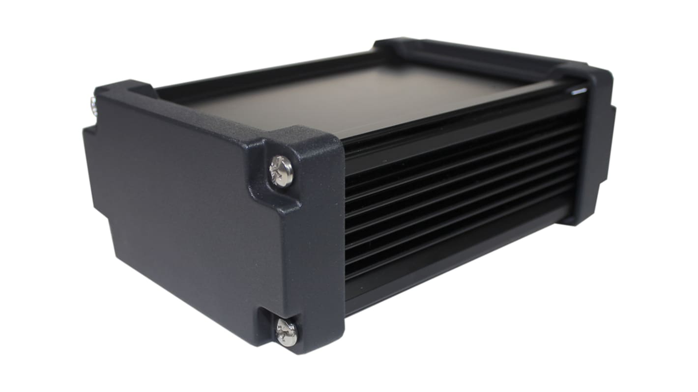 Caja para disipador de calor Takachi Electric Industrial de Aluminio Negro, 150 x 106.3 x 56.3mm, IP67