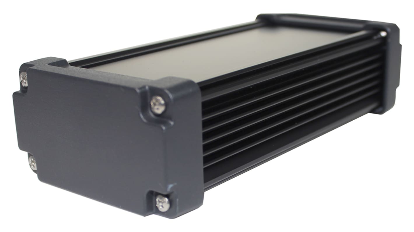 Caja para disipador de calor Takachi Electric Industrial de Aluminio Negro, 240 x 106.3 x 56.3mm, IP67