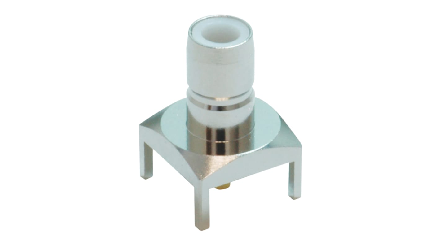 Yuetsu, jack Through Hole SMB Connector, 50Ω, Solder Termination, Straight Body