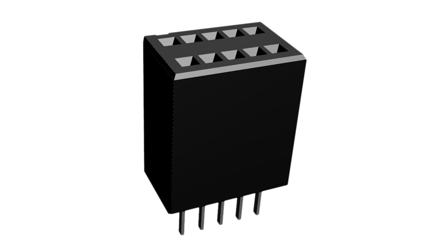 Presa PCB TE Connectivity, 10 vie, 2 file, passo 1.27mm, Montaggio PCB