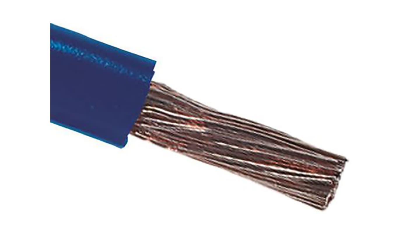 RS PRO Dark Blue 10 mm² Hook Up Wire, 8 AWG, 72/0.4 mm, 100m, PVC Insulation