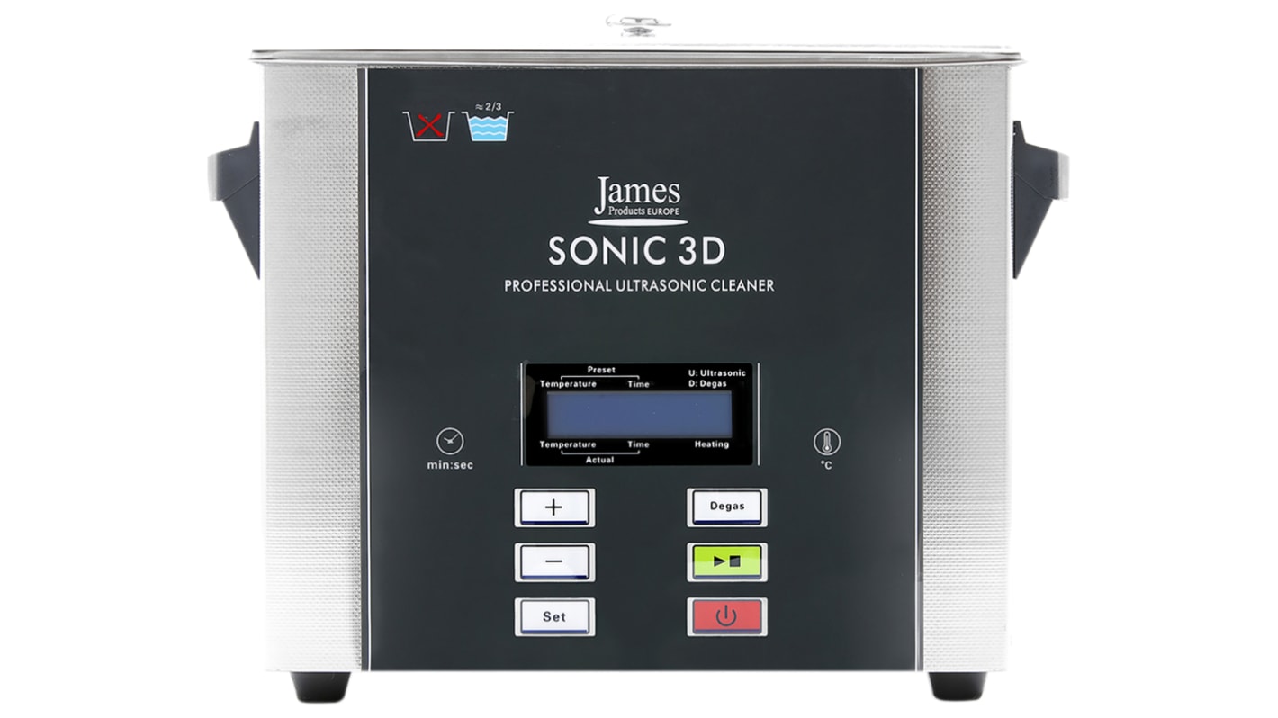Sonic 3D | James Products Limited Edelstahl Ultraschallreiniger 3L