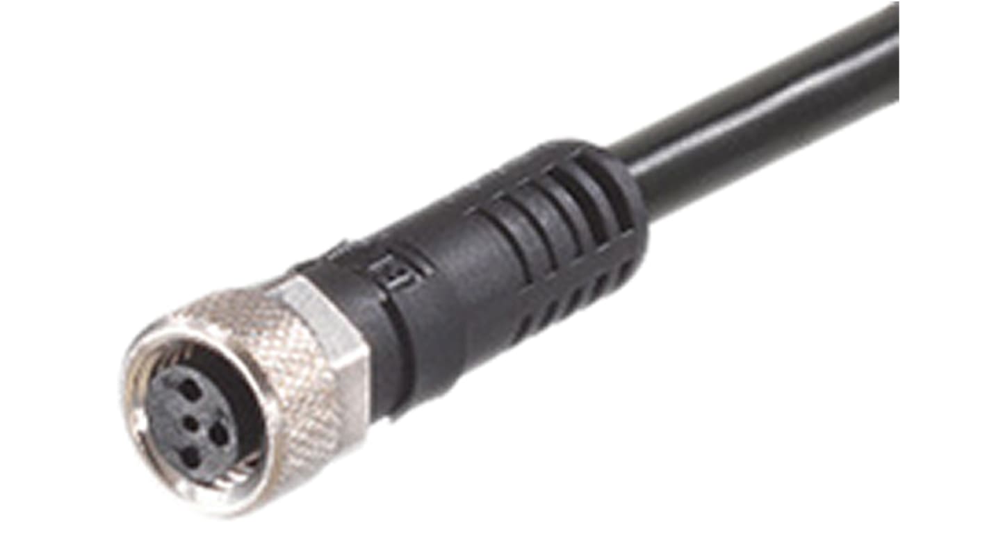 Cable de conexión Molex, con. A M8 Hembra, 3 polos, con. B Sin terminación, cod.: A, long. 2m, 60 V, 3 A, IP67