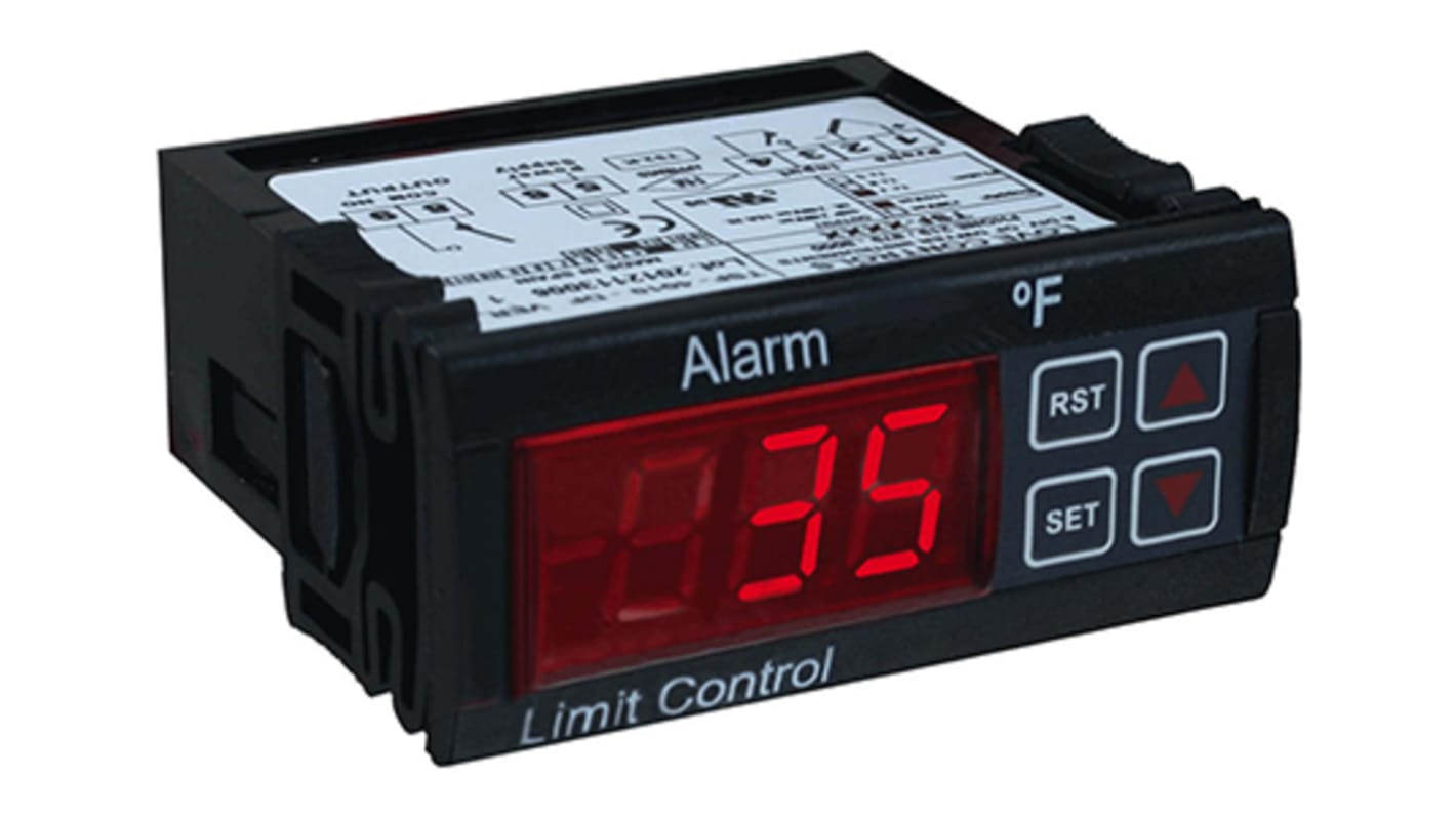 DWYER INSTRUMENTS TSF Temperature Indicator, 76.2 x 33.99mm, S Type Thermocouple, Type J, Type K Input, 24 V ac/dc