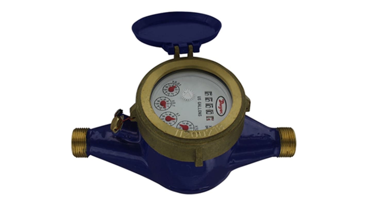 DWYER INSTRUMENTS Multi-Jet Water Meter 1/2 in NPT