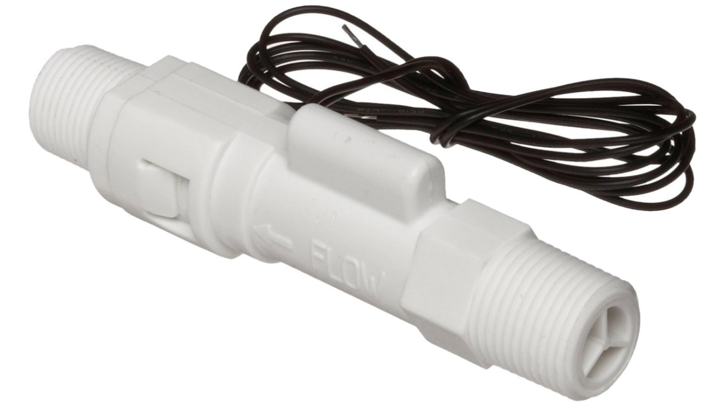 Interruptor de flujo Gems Sensors FS-380P para Líquido → 1 gal/min., 8.6bar, Ø tubería 3/8 pulg.