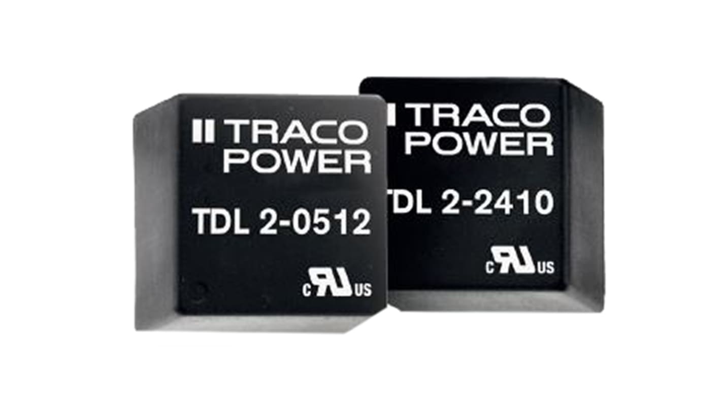 TRACOPOWER TDL 2 DC/DC-Wandler 2W 5 V dc IN, ±5V dc OUT / ±200mA Durchsteckmontage 1.5kV dc isoliert