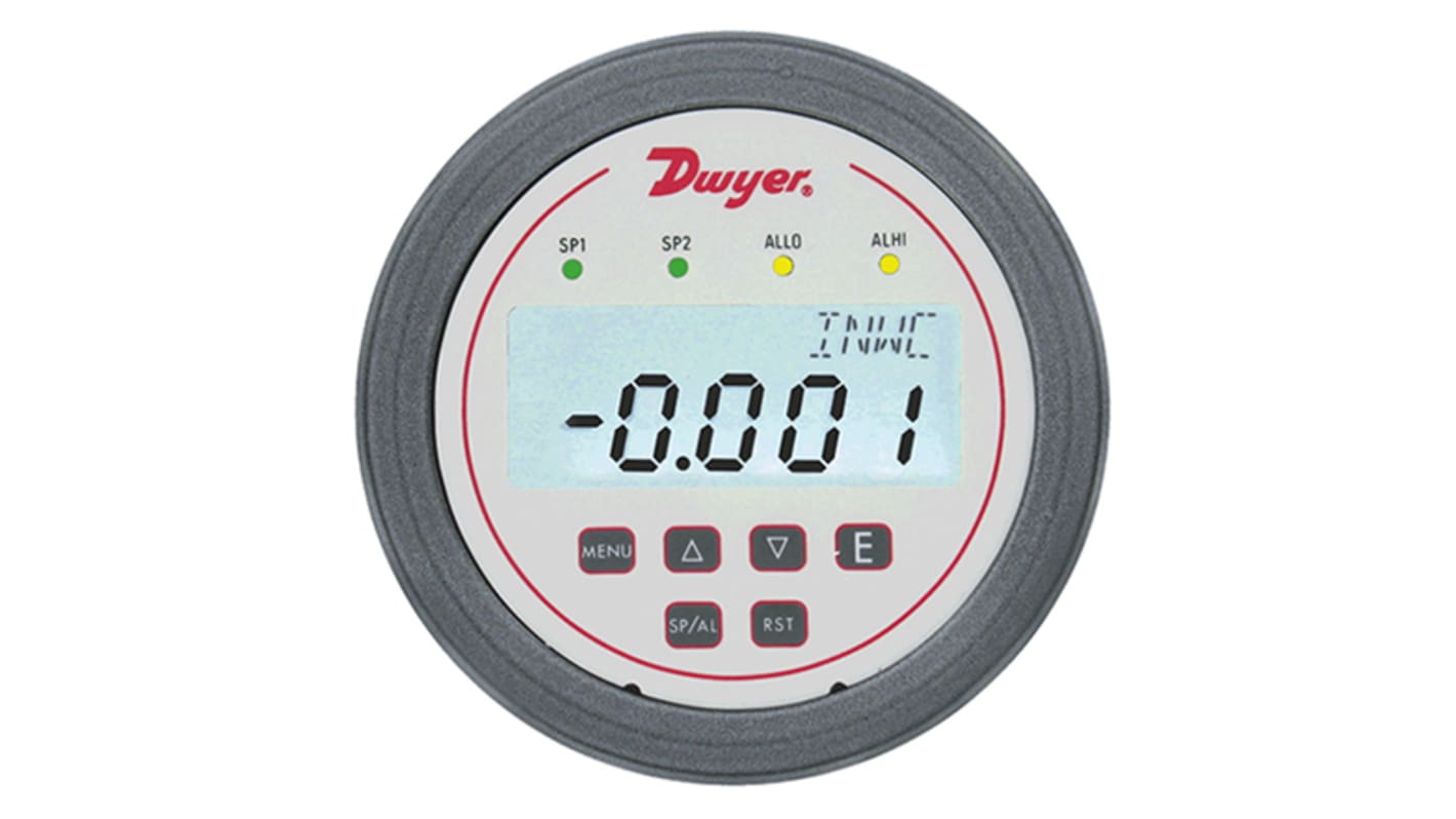 DWYER INSTRUMENTS DH3, NPT-Buchse, 1/8 Zoll Differenzial Druckschalter, 12 → 28V ac/dc, 0psi → 0,09 psi