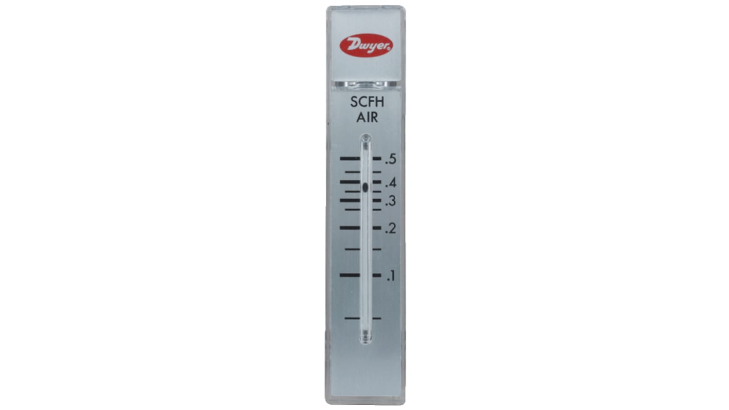 DWYER INSTRUMENTS RMA Series Variable Area Flow Meter for Air, 50 CC/min Min, 500 CC/min Max