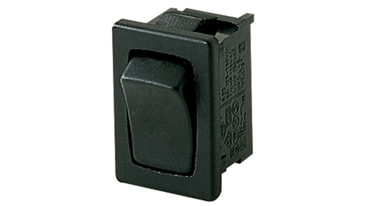 Billenőkapcsoló IP40 Nem Fekete SPDT, Be-(be), 10 A, +100 (Terminal Side) °C, +55 (Actuating Side) °C -20 (Actuating