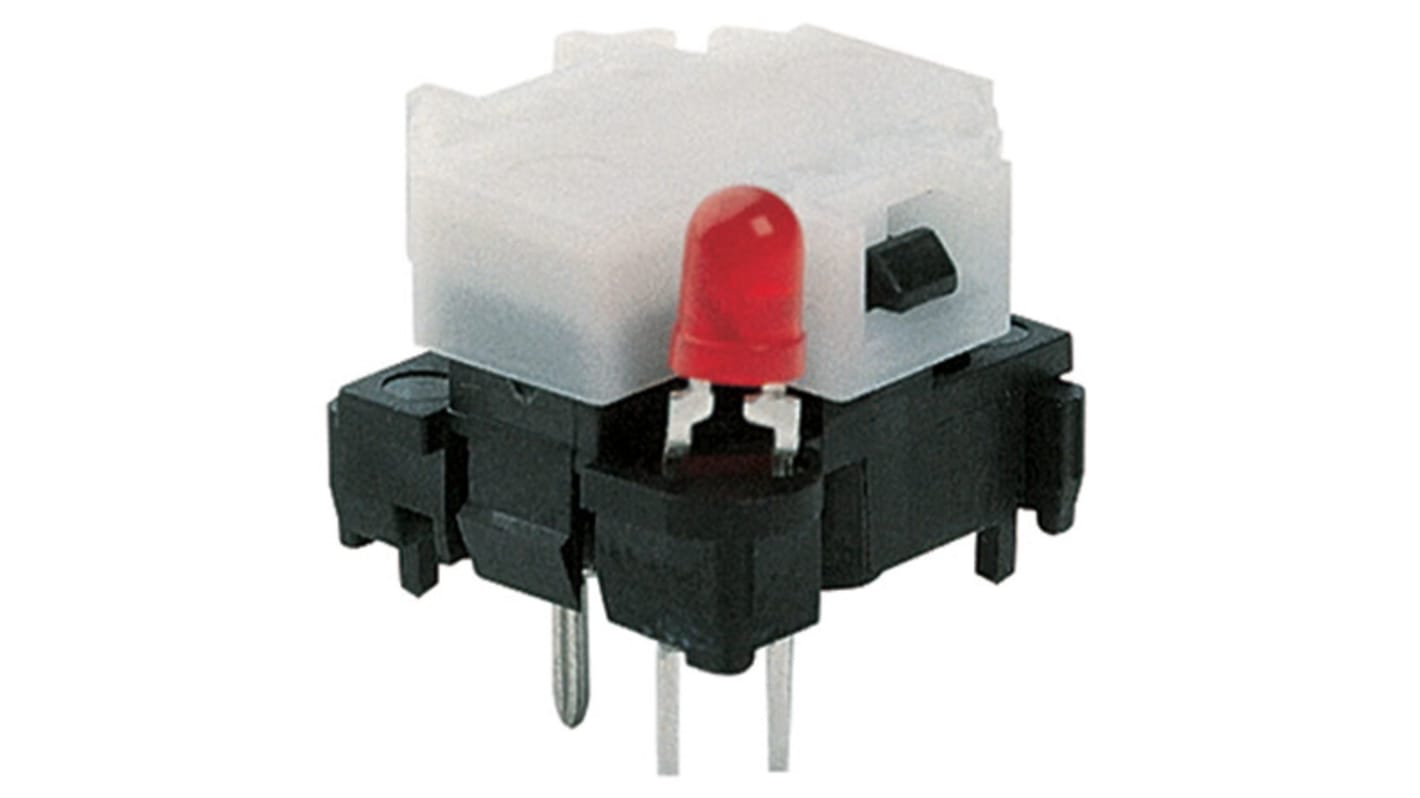 Key Cap Tactile Switch, SPST 100 mA Through Hole