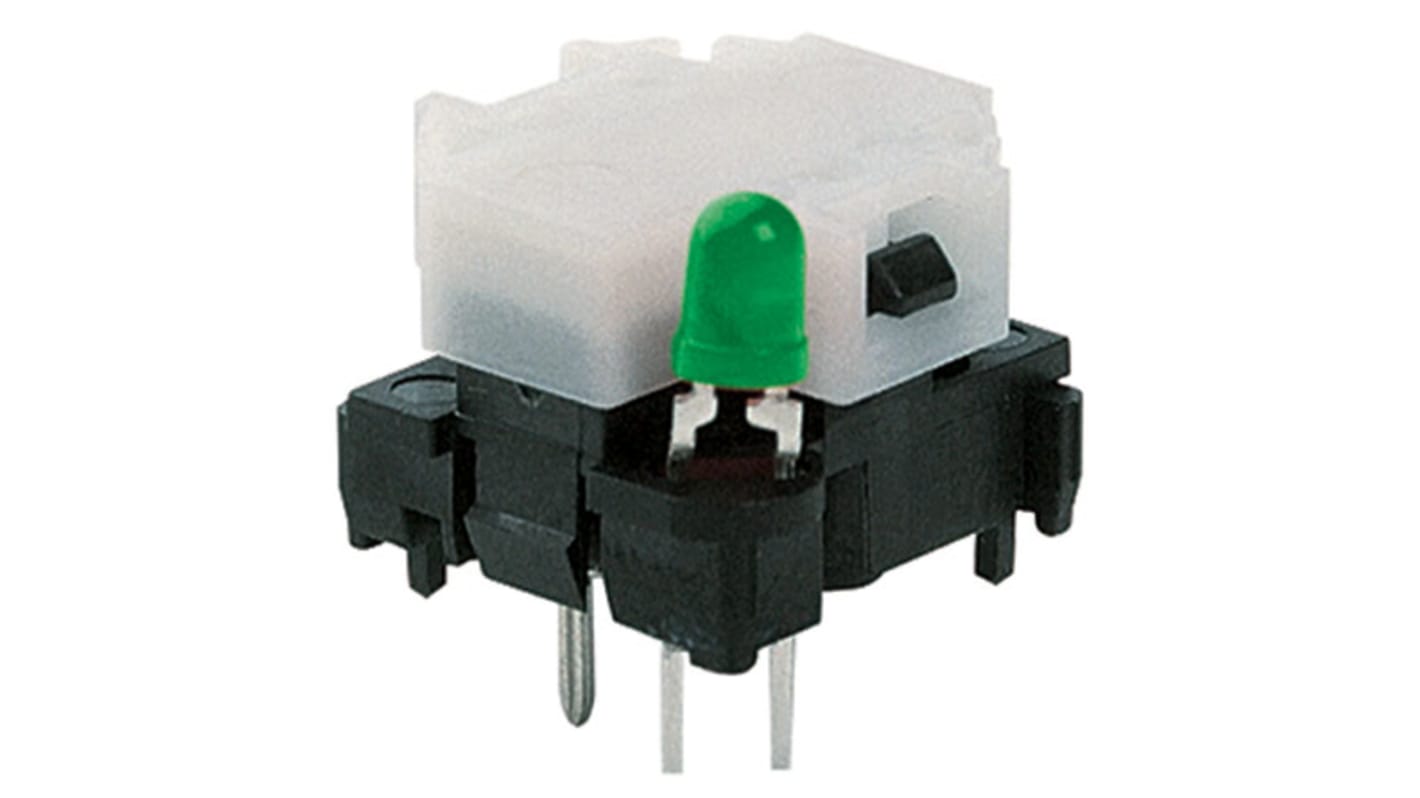 Key Cap Tactile Switch, SPST 100 mA Through Hole