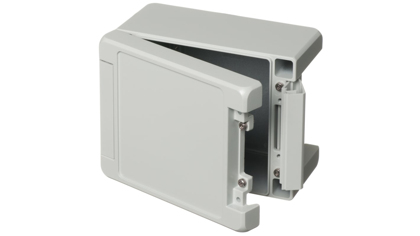 Bopla Bocube Alu Series Grey Aluminium Enclosure, IP66, IP68, IP69, Flanged, Grey Lid, 159 x 128 x 90mm