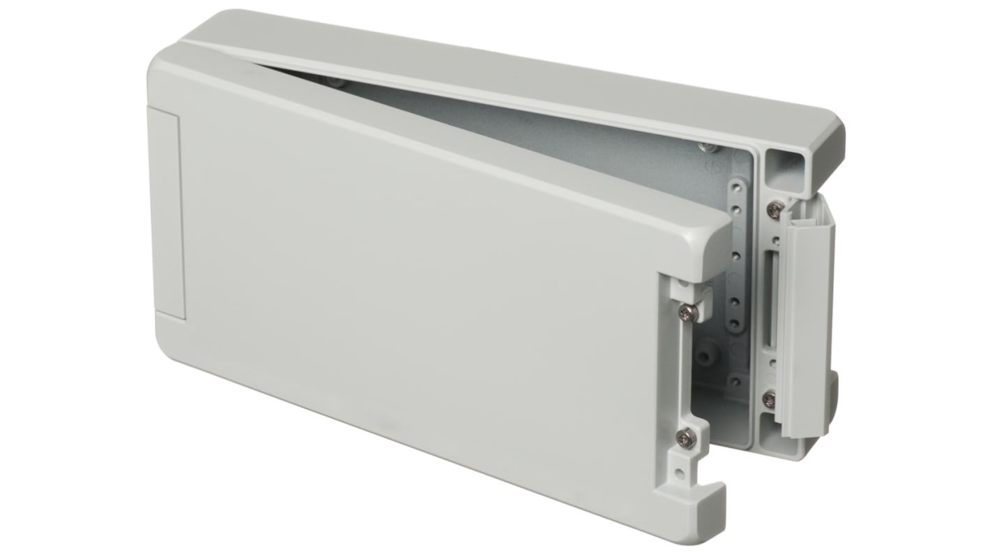 Bopla Bocube Alu Series Grey Aluminium Enclosure, IP66, IP68, IP69, Flanged, Grey Lid, 259 x 128 x 60mm