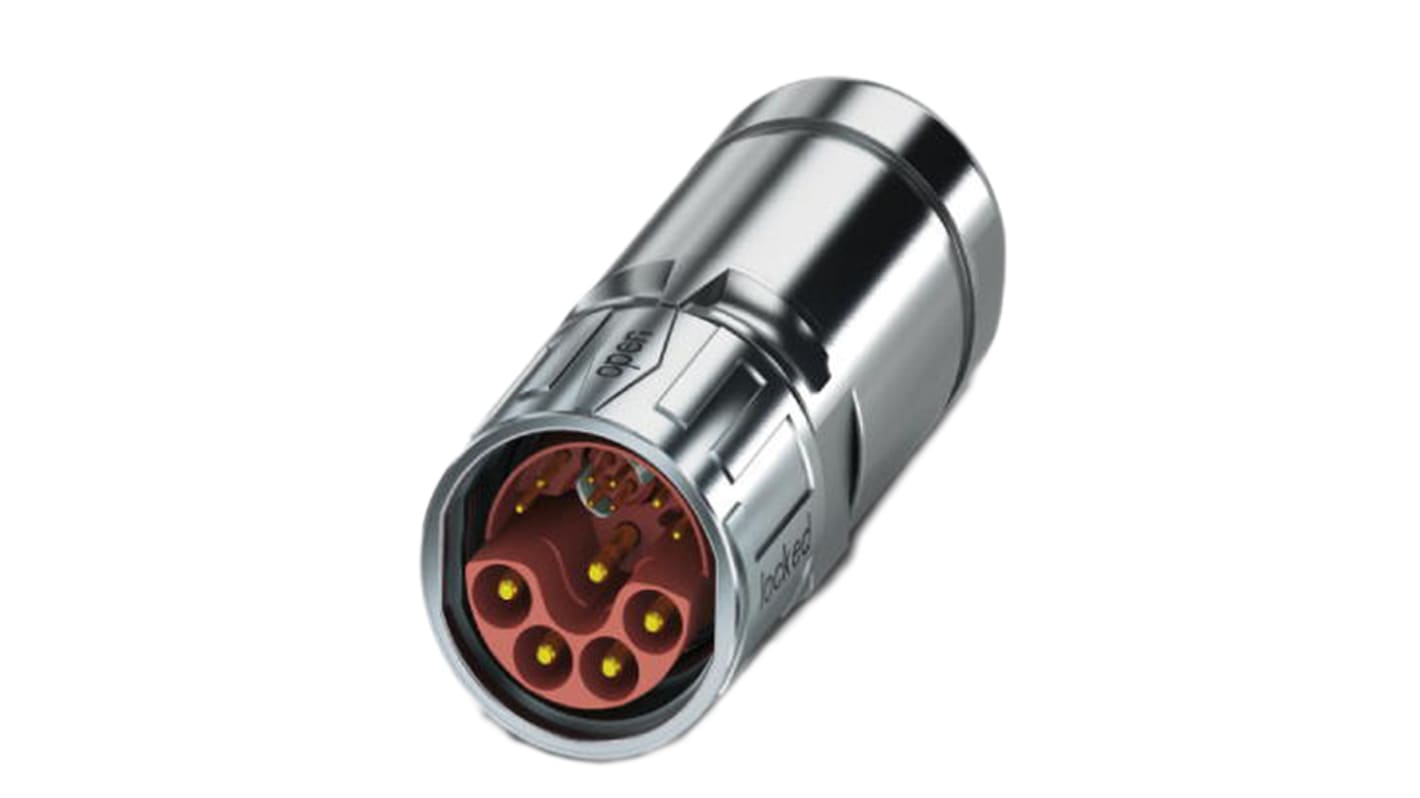 Conector circular Phoenix Contact hembra serie SH de 4 + 4 + 4 + E vías macho, tamaño carcasa 28.2, montaje aéreo, IP67