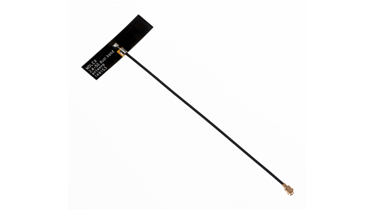 Molex 146153 Dual Band WiFi-Antenne 2,4 GHz, 5 GHz Intern / 2.4 dBi, 3.2 dBi Rundstrahlantenne