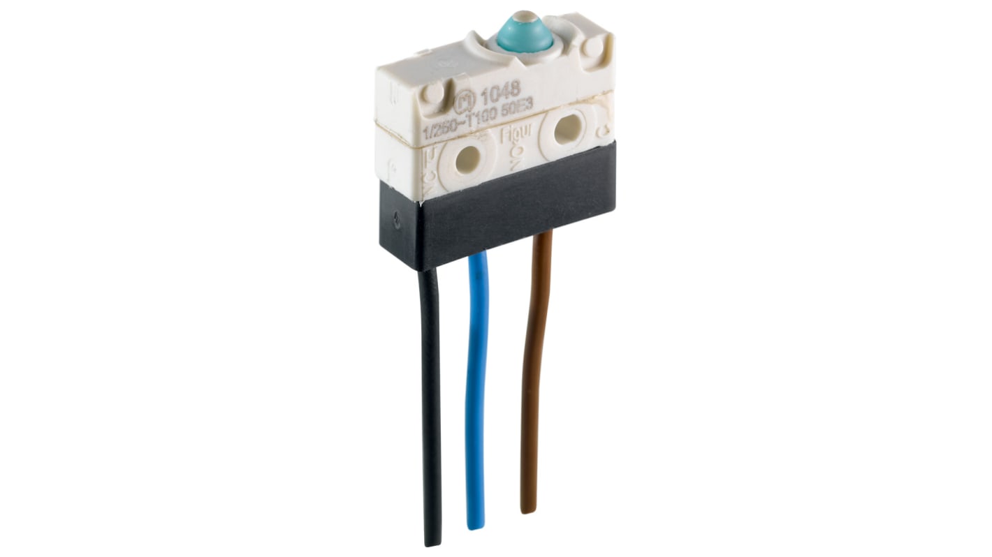 Marquardt Mikroschalter Standard-Betätiger Cable, 1 A, 1-poliger Umschalter IP 67 ≤1,9 N -40°C - +100°C