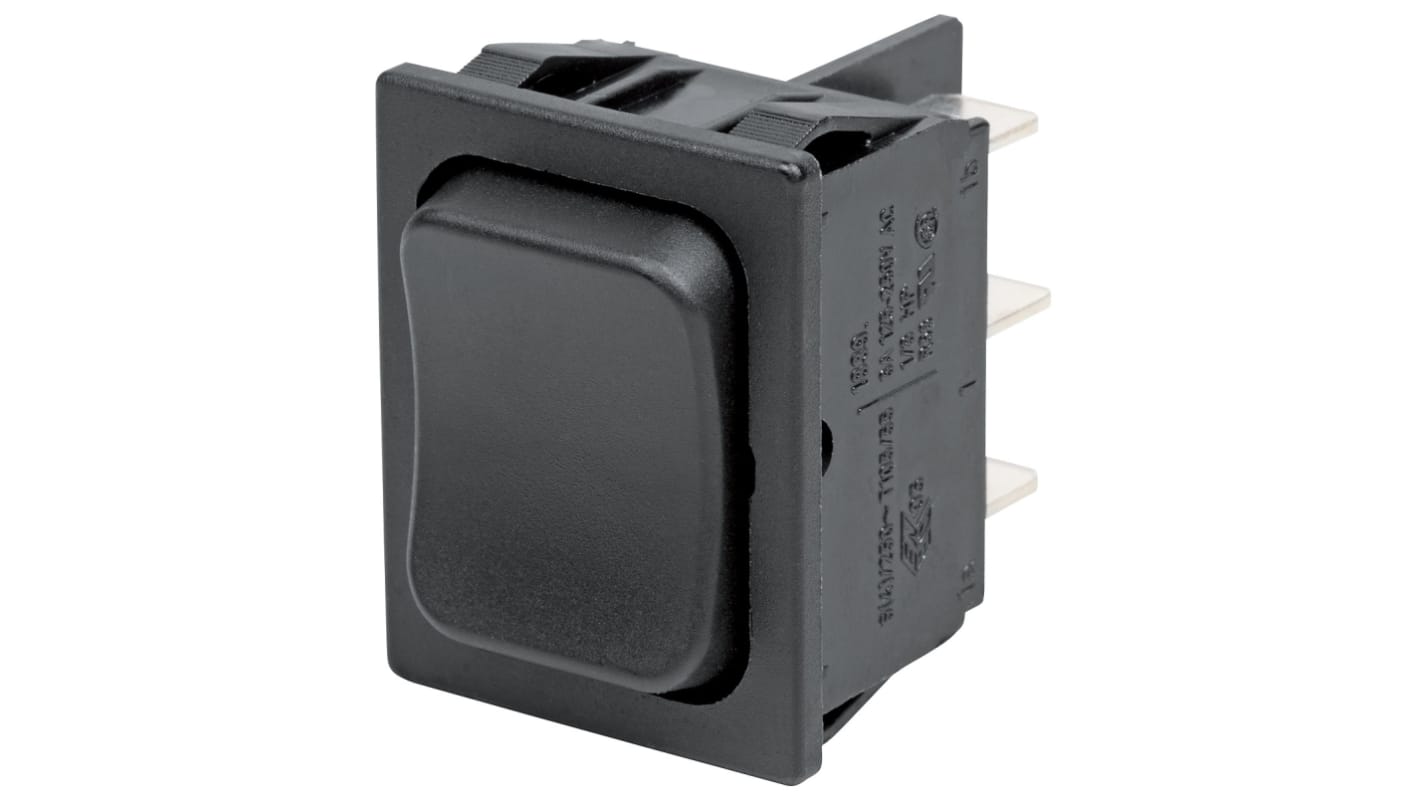 Billenőkapcsoló IP40, IP67 Nem Fekete DPDT, Be-ki-be, 6 A, +105 (Terminal Side) °C, +55 (Actuating Side) °C -20