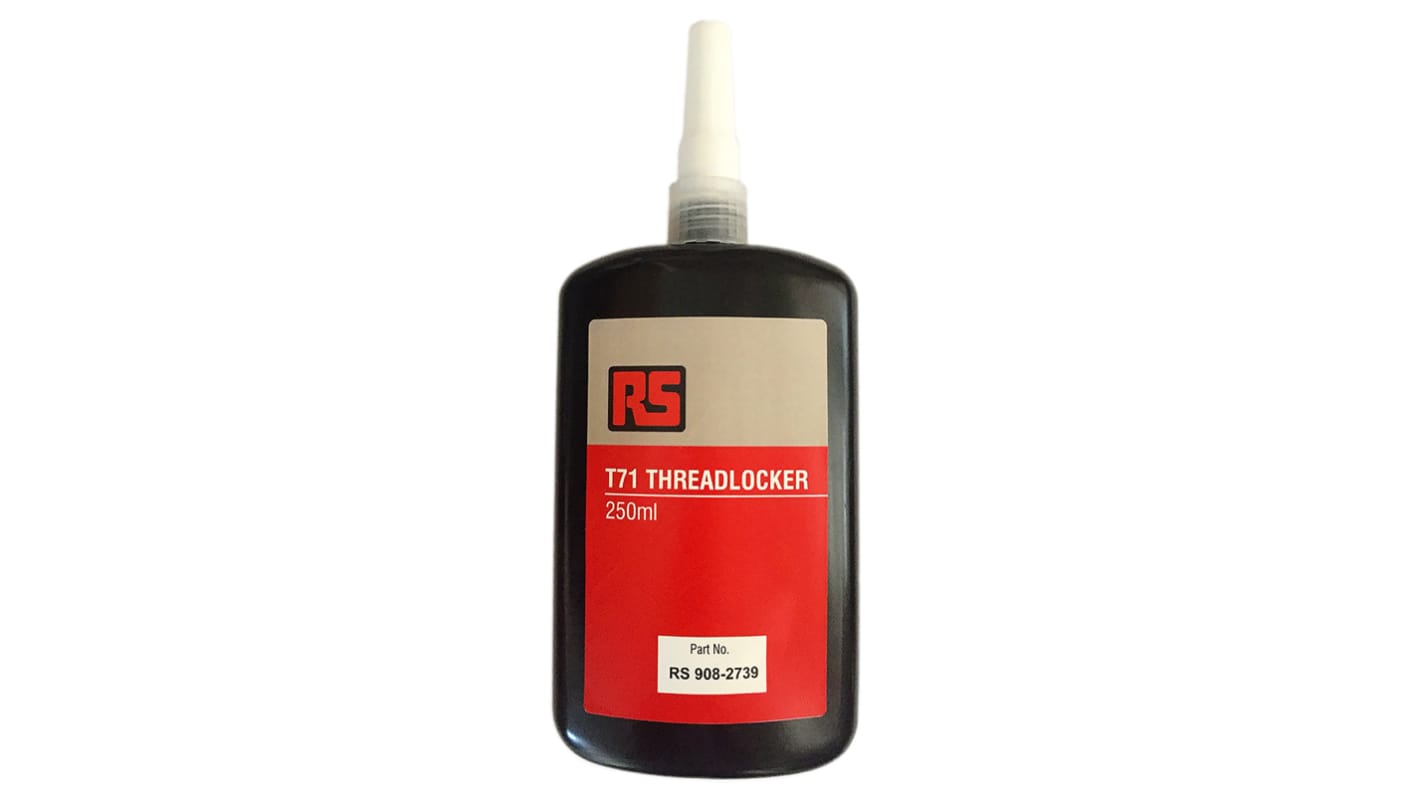 RS PRO T71 Red Threadlocking Adhesive, 250 ml, 24 h Cure Time RS