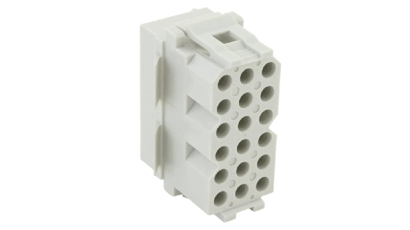 Souriau, SMS Female Connector Housing, 18 Way, 6 Row