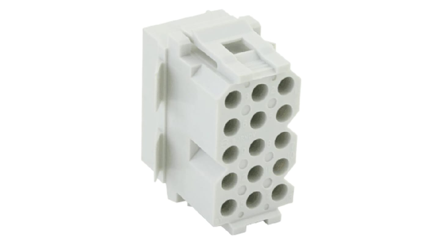 Souriau, SMS Female Connector Housing, 15 Way, 5 Row