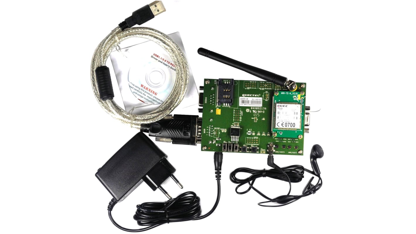Kommunikáció és vezeték nélküli fejlesztőeszköz, M95FA-EVB-KIT + TEA module, M95, fejlesztőkészlet, M95 GPRS/GSM,