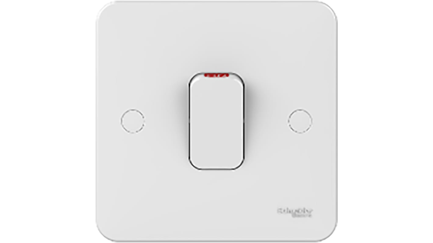 Schneider Electric White Rocker Light Switch, 1 Way, 1 Gang, Lisse