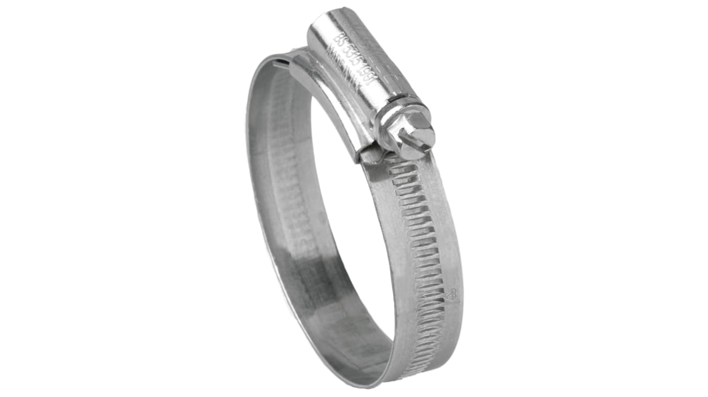 Abrazadera de tornillo sin fin Jubilee de Acero dulce chapado en zinc, Ø int. 110 → 140mm, anch. 13mm,