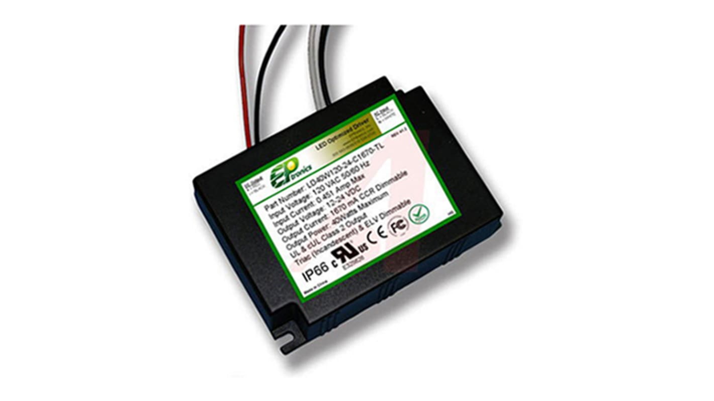 EPtronics INC. LED Driver, 54V Output, 40W Output, 700mA Output, Constant Current Dimmable